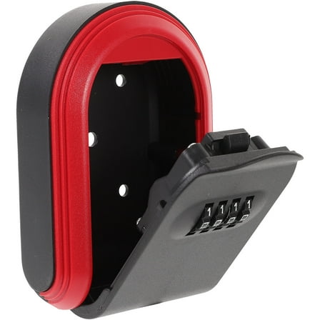LOLIPPYY Key Lock Box Red for Wall Mount with Design and Code Safe Storage