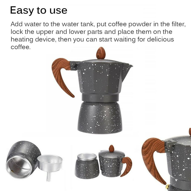 Portable Electric Espresso Mocha Coffee Maker Pot For Home Kitchen Too –  Royoco's