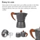 thumbnail image 5 of Aparato De Café Para El Hogar Cafetera Espresso Cafetera Moka De Aluminio Portátil Sweethay HA027366-01, 5 of 7