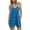 Sky Blue#2, variant on Short Jumpsuit for Women Solid Color Summer Casual Rompers Athletic Sleeveless Loose Spaghetti Strap Shorts Stretchy Overalls Jumpers with Pockets