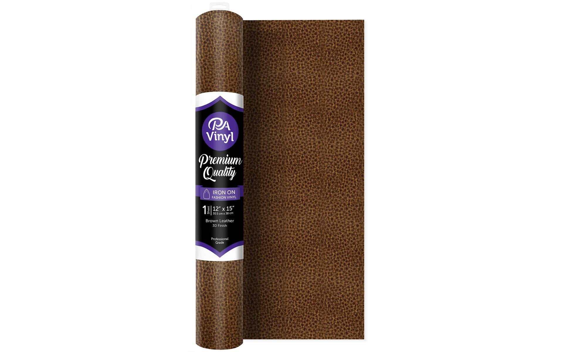 pa vinyl iron on 12x 15 roll print brown leather walmartcom