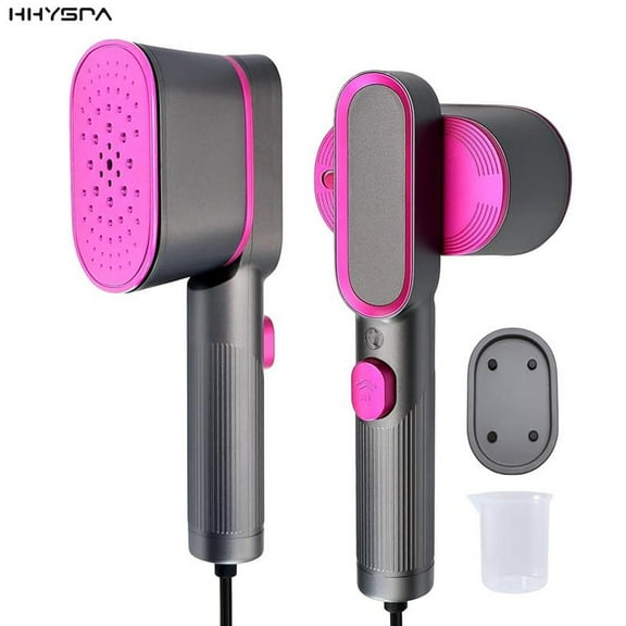 Hhyspa Steamer Iron for Clothes, Portable Handheld Garment Steamer, 2 In 1 Travel Size Mini Steamer & Iron with Large Ceramic Heat Panel for Travel and Home