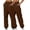 A-Brown, variant on Wyobmus 2PC Women's High Waisted Sweatpants Casual Solid Color Workout Active Joggers Pants Baggy Lounge Bottoms A-Black