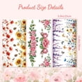 thumbnail image 2 of Rub on Transfer Decals for Furniture Crafts 6"x12" 3Pcs Floral Border Waterproof UV DTF Transfer Decals Sticker, 2 of 9