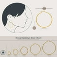 thumbnail image 5 of Gold Plated Sterling Silver 2mm Hoop Earrings - 45mm (1 3/4"") Diameter, 5 of 7