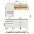 thumbnail image 3 of Cocina Integral Completa Modular Madesa Reims 180cm BB 02, 3 of 11