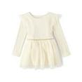 thumbnail image 3 of The Children's Place Toddler Girls Long Sleeve Ribbed Tutu Dress, Sizes 12M-5T, 3 of 6