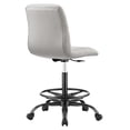 thumbnail image 4 of Computer Work Desk Chair, Black Grey Gray, Vegan Leather, Home Office Business, Modern Contemporary HB33568, 4 of 9