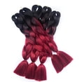 thumbnail image 2 of LELINTA 24inch 5pcs/lot Ombre Braiding Hair Kanekalon Synthetic Hair Extensions Synthetic Fiber For Jumbo Braid Hair Bundles, 2 of 7
