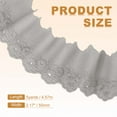 thumbnail image 2 of Uxcell 5 Yards Eyelet Lace Trim, 2.17 Inch Floral Lace Ribbon for Sewing Cloth, Gray, 2 of 7