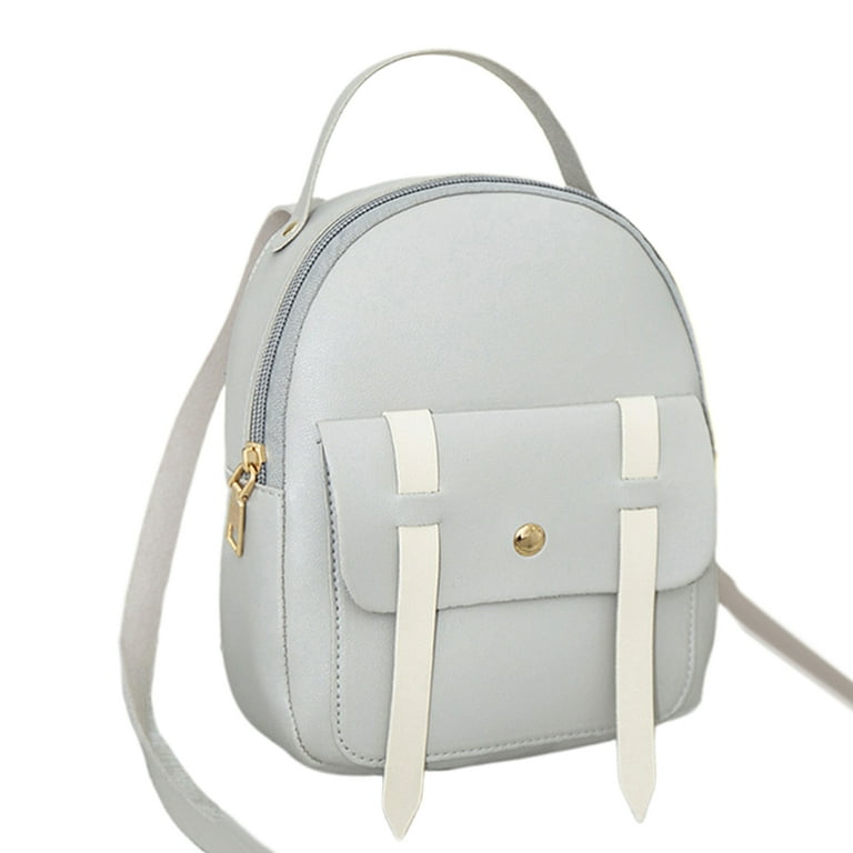 SPRING PARK Soft Backbag Cute Girls Flip Cover Pocket Zipper Mini Backpack  Bag Pouch Handbag