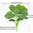thumbnail image 5 of ZOELNIC Artificial Monstera Deliciosa Plant 21 Inch, Fake Tropical Palm Tree Faux Greenery Leaves Plants for Indoor Outdoor Home Office Garden Houseplants Decor Wedding Party DIY Decoration - 1 Pack, 5 of 6