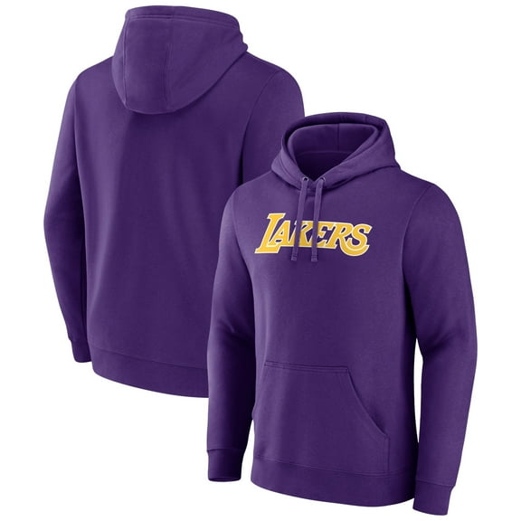 Men's Purple Los Angeles Lakers Wordmark Alternate Pullover Hoodie