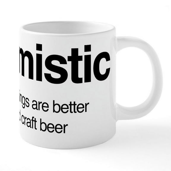 CafePress - Hoptimistic - 20 Oz White Ceramic Mega Mug