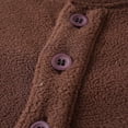 thumbnail image 7 of Admvng Mens Hoodie Solid Casual Long Sleeved Stand Up Collar Button Fleece Pullover Hoodie, Size S-3XL, 7 of 7