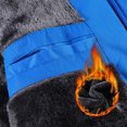 thumbnail image 5 of Wutalume Unisex Colorblock Zipper Pocket Hooded Jacket, Men's Casual Plush Jacket with Water-Resistant Finish, Warm Lining for Outdoor Adventures and Daily Protection,Blue 3XL, 5 of 7