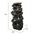 thumbnail image 4 of 40in High Outdoor 6-tier Rock Cascading Water Fountain with LED Lights, 4 of 5