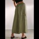 thumbnail image 3 of Pantalones Anchos de Verano para Mujer, Cómodos, Color Verde , Talla XXL, 3 of 4