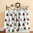 thumbnail image 4 of Christmas Blanket Christmas Tree Deer Flannel Throw Blanket Soft Plush Blanket for Couch Sofa Bed Christmas Home Decor 50x60\u201d, 4 of 6