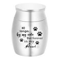 thumbnail image 2 of Walbest Everlasting Love Urns for Dog/Cat Ashes, 1.6" High Beautiful Keepsake Urns Mini Timeless Cremation Urns, Aluminum Simple Decorative Funeral Urns Engraved for Pet, 2 of 7