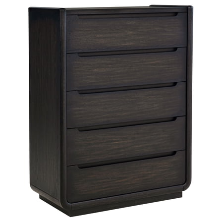 Leandro 5-drawer Bedroom Chest of Drawers Burnished Black