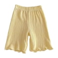 thumbnail image 1 of Cute Summer Shorts Solid Elastic Casual Shorts for Kids, 1 of 8