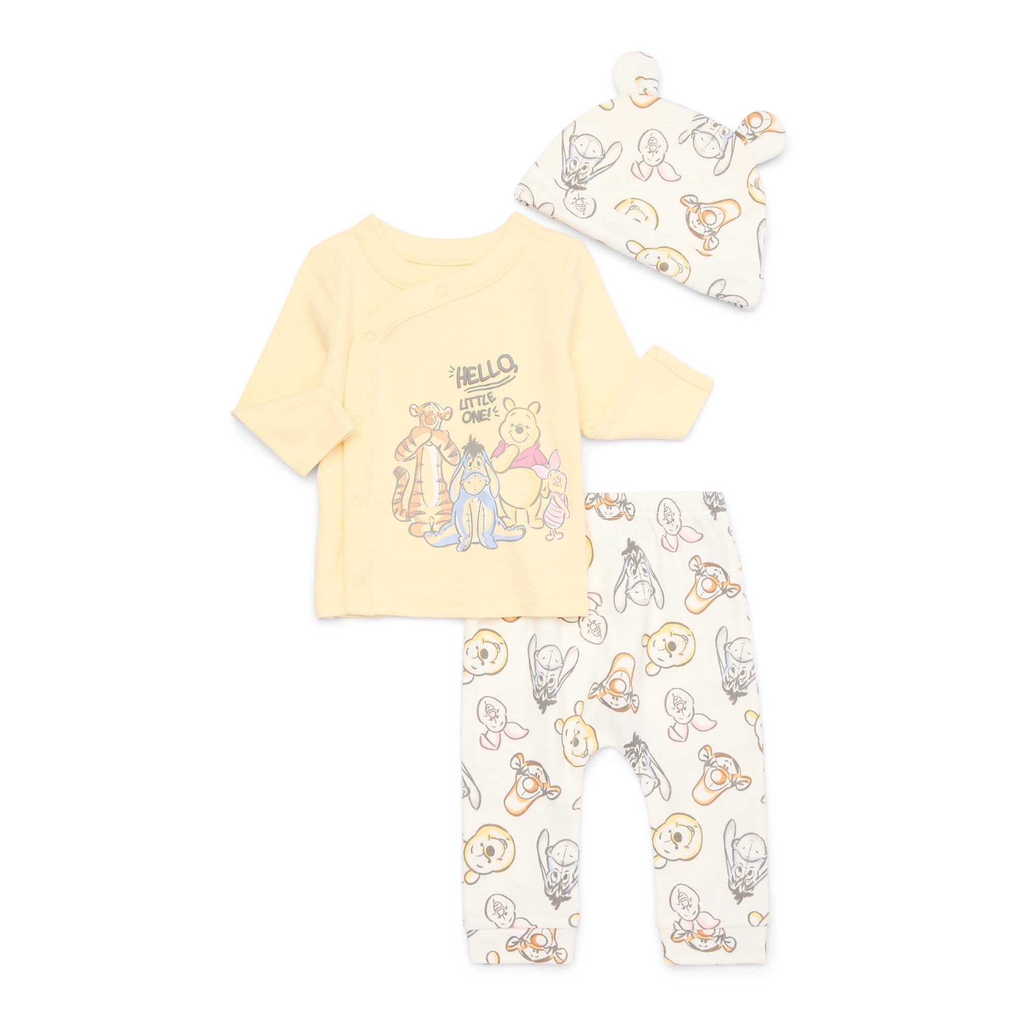Disney Baby Wishes + Dreams Winnie the Pooh Take Me Home Set, 3-Piece, Sizes Preemie 6/9M