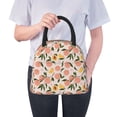 thumbnail image 6 of Fotbe Peach With Leaves1 Pattern Lunch Bag, Insulated Lunch Box, Small Leakproof Cooler Food Lunch Containers Reusable High Capacity Lunch Tote Bags for Work, Travel, Outdoor, 6 of 6