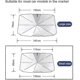 thumbnail image 2 of Car Sunshade Windshield Sun Shade, Titanium Silver Cloth Foldable Windshield Sun Shade Umbrella, 2 of 5