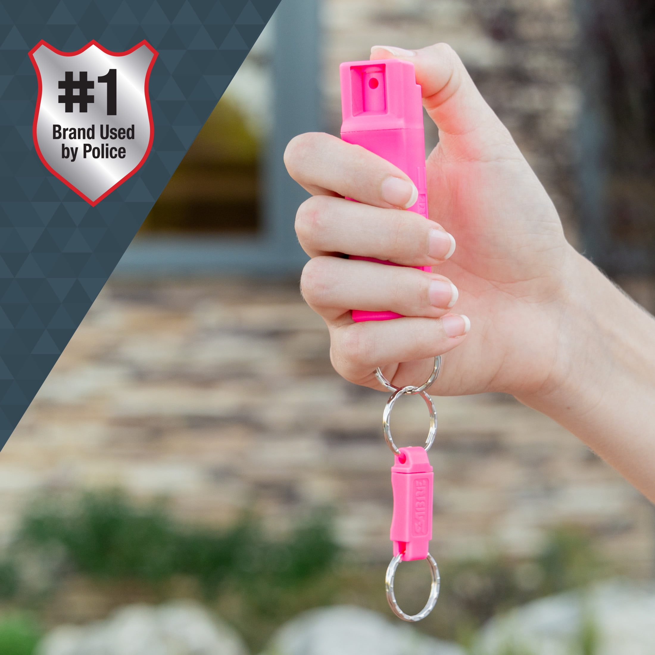 SABRE Pepper Gel with Quick Release Keychain, Pink, 1 Ct, 0.54 oz, New, Pocket Pepper Sprays