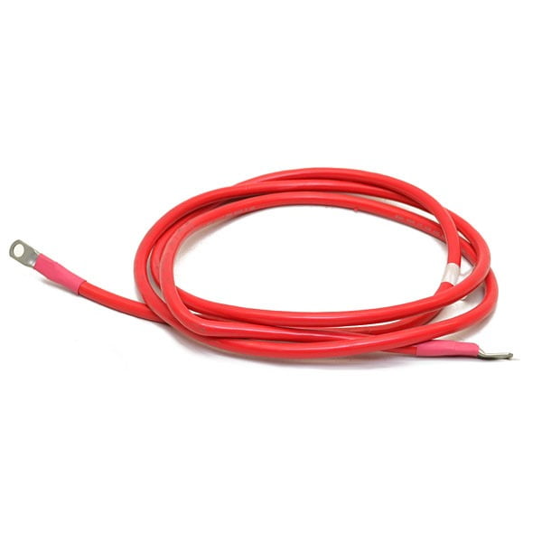 Red 2 AWG 9 Ft Marine Boat Battery Cable w/ 3/8 Inch Lug Ends