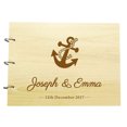 thumbnail image 1 of Wood Wooden Name Engraved Advice Book Custom Rustic Wedding Guest Book, 1 of 6
