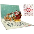 thumbnail image 1 of Tarjetas de Navidad 3D, Tarjeta Pop Up Tarjeta de Felicitación de Navidad, Sobre Incluido, Tarjeta de Regalo de Navidad, Papá Noel, 1 of 3
