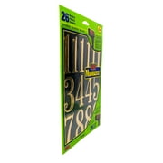 Hy-Ko 3-Inch Bold Gold & Black Self-Adhesive Vinyl Number Kit, 26 Pieces