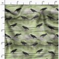 thumbnail image 2 of Soimoi Green Poly Georgette Fabric Crow Bird Decor Fabric Printed Yard 42 Inch Wide, 2 of 6
