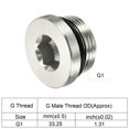 thumbnail image 3 of Uxcell G1 Internal Hex Head Pipe Fitting Plug, Male Thread 45# Steel Socket Plug with Sealing Ring, 3 of 5