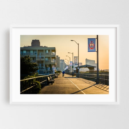 The Boardwalk 02 - Ventnor City New Jersey Photography White Framed Wall Art Print 12 x 18 inches