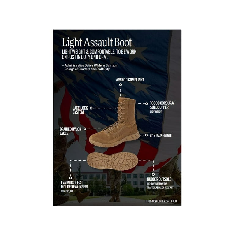 Oakley Men's Coyote Leather Light Assault Boot with Nylon Laces