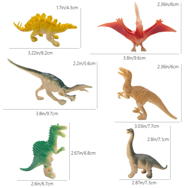 Set De 72 Figuras De Mini Dinosaurios De Plástico No Tóxico, Tamaños De 5 A 10 Cm, Ideales Para Decorar Pasteles, Fiestas Y Juegos Educativos, Regalo Para Niños +3 Años