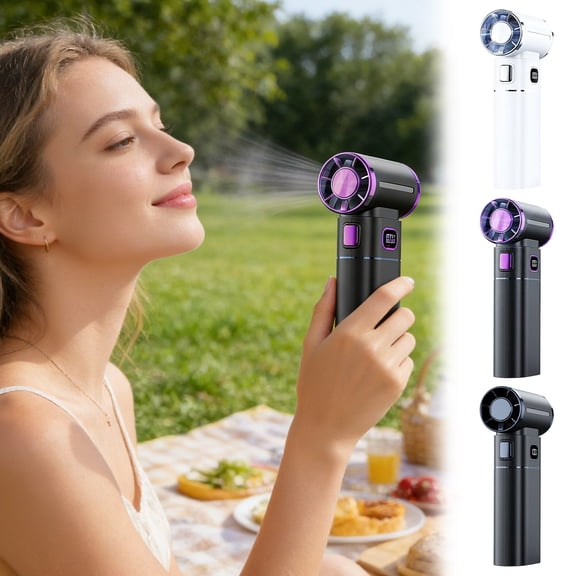 130000 RPM Turbine Handheld Fan High Speed Violent Wind USB Rechargeable Portable Mini Fan Strong Airflow Personal Cooling for Travel Outdoor Camping by PALIFEUR