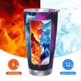 thumbnail image 6 of Salouo Hip-Hop Glasses Gorilla Print 20oz Tumbler with Lid,Stainless Steel Vacuum Insulated Tumbler Durable Insulated Coffee Mug Thermal Cup with Splash Proof Sliding Lid-Straw Three-piece Set, 6 of 8