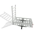 thumbnail image 4 of Aluminum Cargo Carrier, 51" x 29.5" Hitch Mounted Wheelchair Scooter Mobility Carrier Medical Lift Rack Ramp, 800 LBS Weight Capacity, 4 of 12