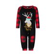 thumbnail image 2 of Elippeo Family Matching Christmas Pajamas, Letter  Deer Head Print Long-Sleeved Tops + Plaid Trousers Sleepwear Outfits, 2 of 10