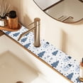 thumbnail image 2 of Yayeee Faucet Mat for Kitchen Sink 30" Diatomite Long Splash Guard Pad, Blue Cute Snowmen, 2 Pack, 2 of 7