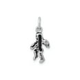 thumbnail image 3 of Sterling Silver Polished & Antiqued Angel Playing Harp Pendant, 3 of 4