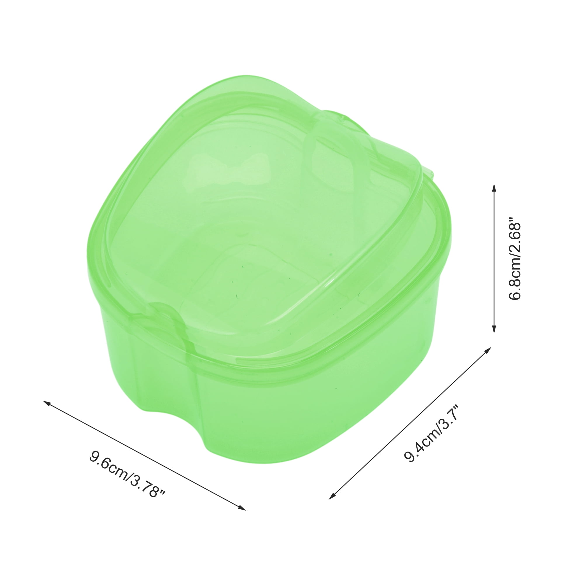 Unique Bargains Portable Braces Box with Strainer 1 Pc Clear, Green