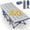 Blue Cot Blue Gray Pad, variant on PNKKODW 32" XXL Folding Camping Cot for Adults, Max Load 900lbs Portable Camping Sleeping Cot Bed with Mattress & Carry Bag for Office Home Nap Outdoor Camping Travel, Gray Cot Blue Gray Pad