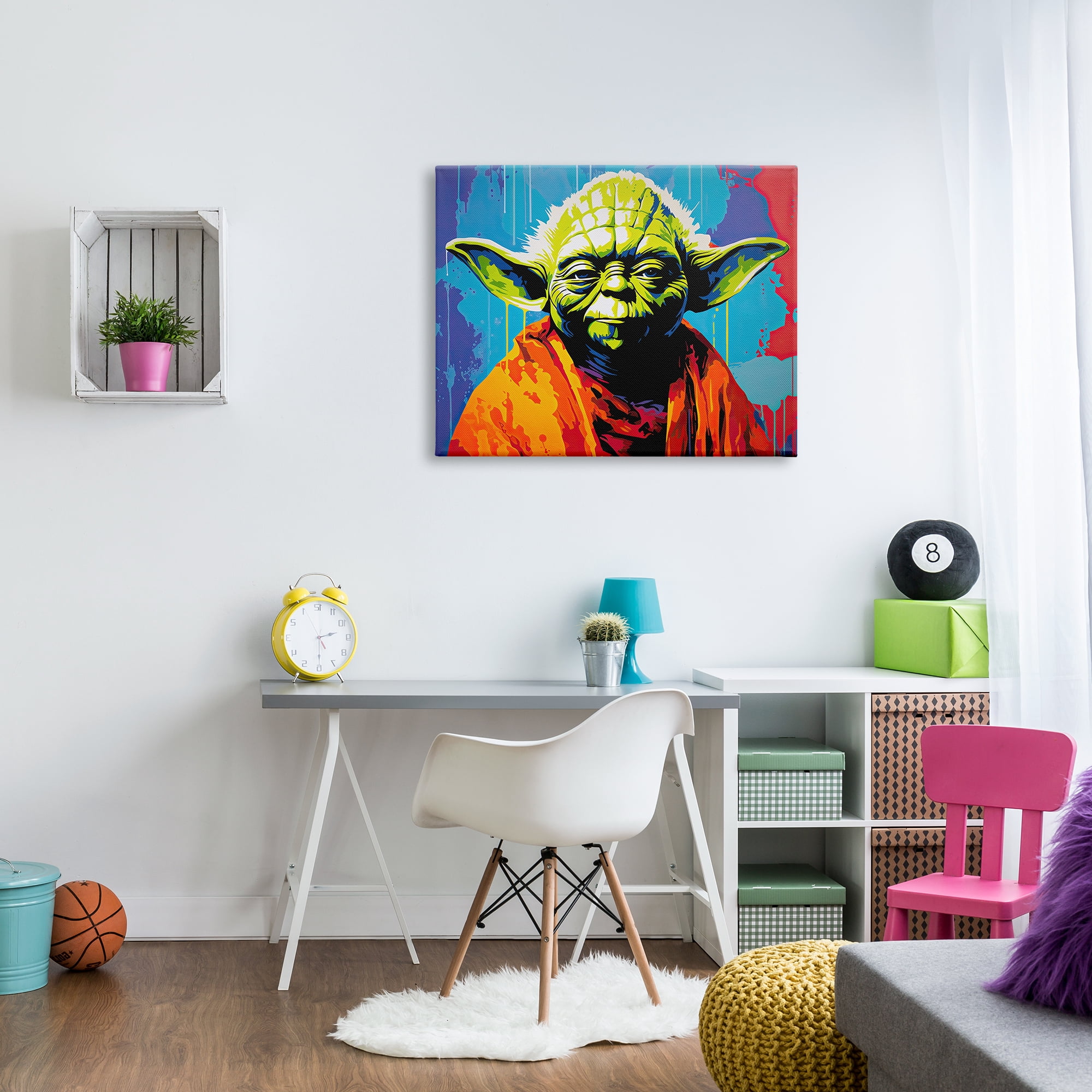 Stupell Industries Pop Style Sci-Fi Creature Fairy Tales & Fantasy Painting Gallery Wrapped Canvas Art Print Wall Art, 40 x 30