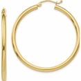 thumbnail image 1 of 10K Yellow Gold Polished 2.5mm Lightweight Tube Hoop Earrings (40 X 40.53) Made In Peru 10t925l, 1 of 5