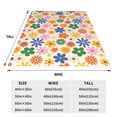 thumbnail image 3 of Zufioo Groovy Daisy Flowers Fleece Blanket Queen Size,Plush Bed Blanket,Ultra Soft Throw Blanket,Plush Fuzzy Cozy Blanket Perfect for Bed,Couch-40"x30", 3 of 7